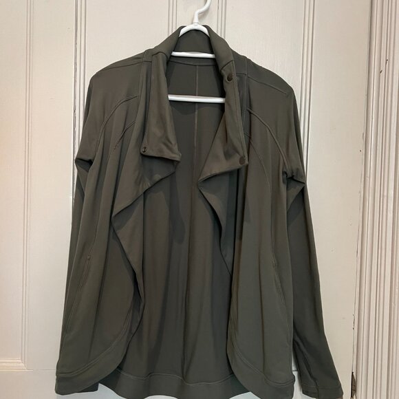 Lululemon Rulu Rally Wrap Jacket: Grey Sage Olive Green - Picture 6 of 6